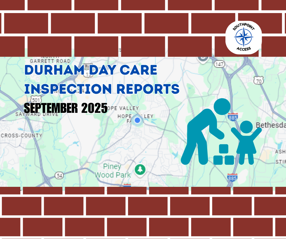 [Health Inspection Reports] Durham Child Care Centers - September 2025