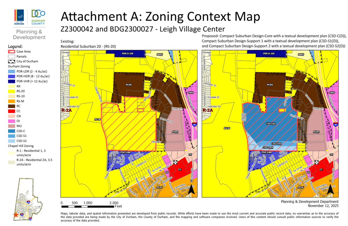 Durham Leaders Poised to Consider Leigh Village Center in February