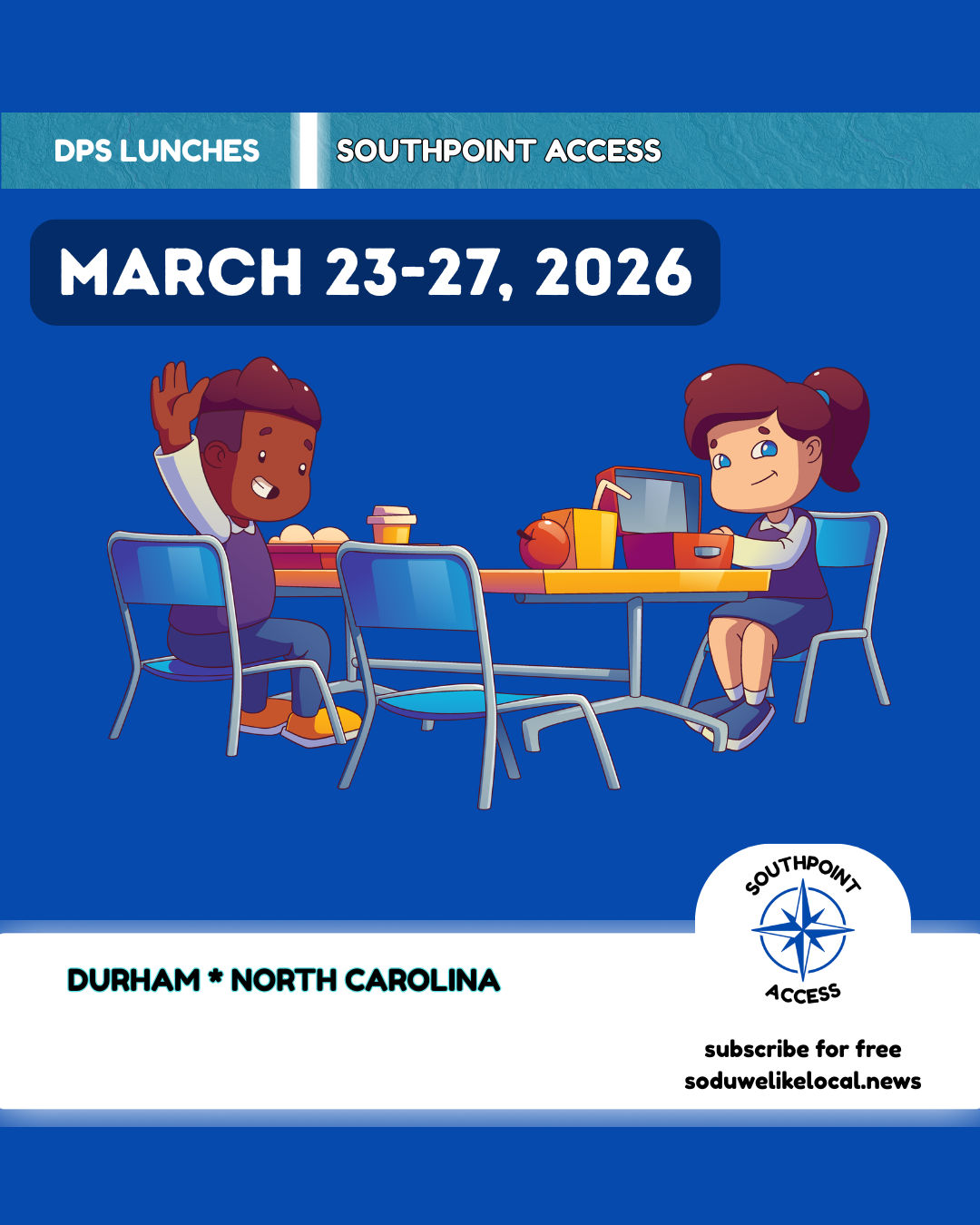 Durham Public Schools Cafeteria Menu: What’s for Lunch March 23-27, 2026