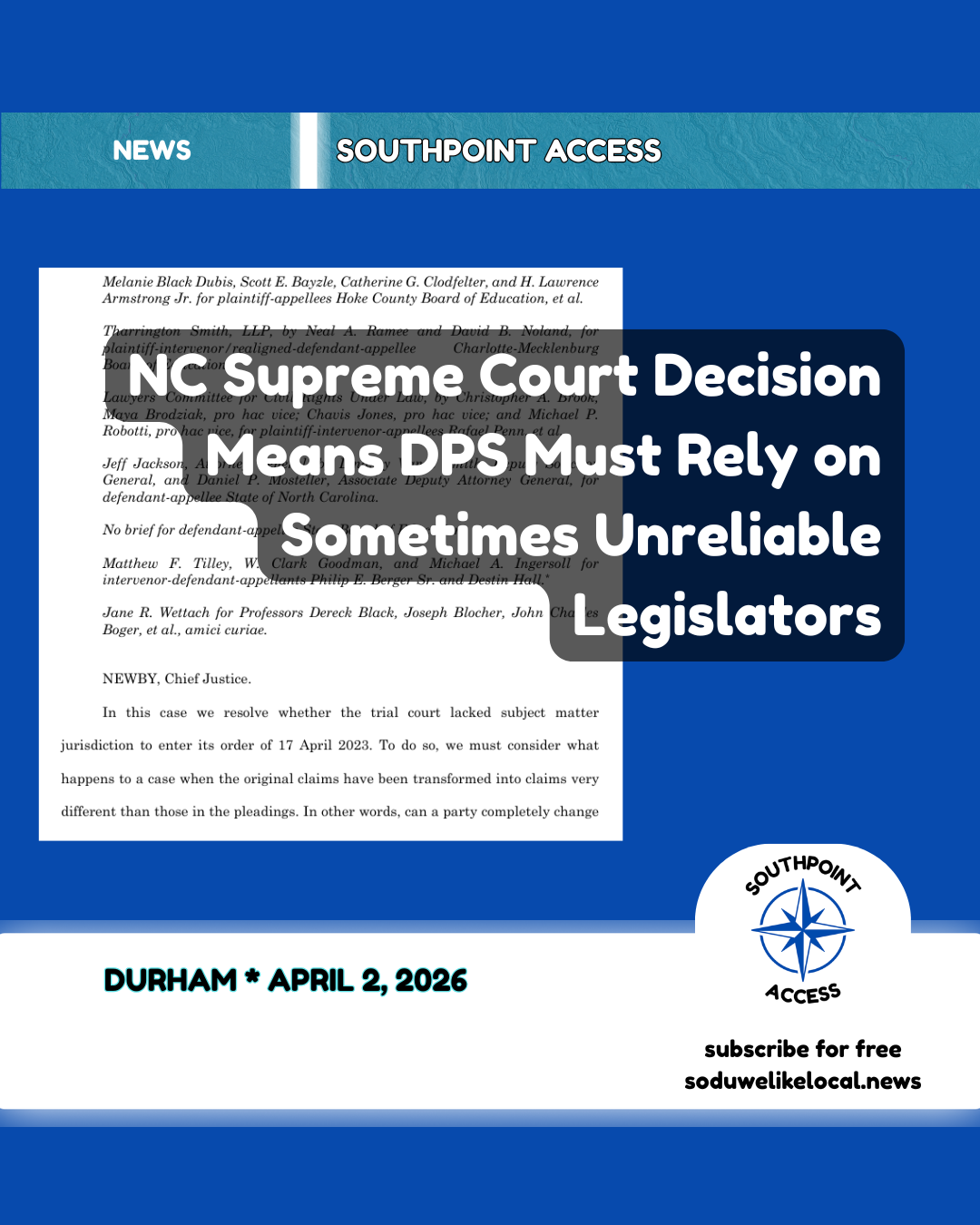 Leandro's Sidelined, and Durham Schools Face a State Legislature That Hasn't Shown It'll Deliver