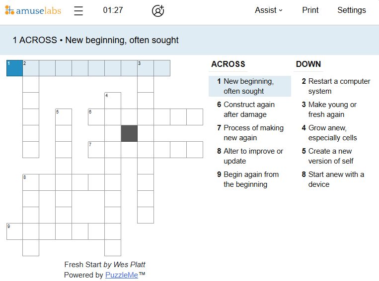 [Crossword] Happy New Year