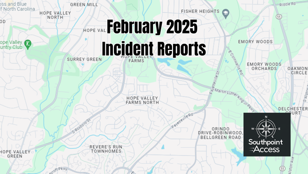 South Durham Criminal Incident Reports for February 2025