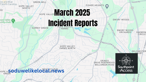 South Durham Criminal Incident Reports for March 2025