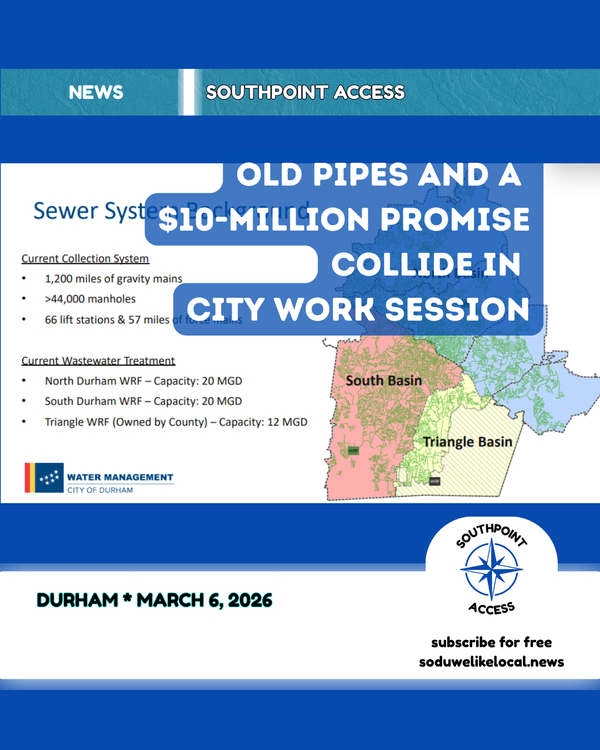 Durham City Council Work Session - March 5, 2026: Developers Face Surprise Sewer Limits and Hayti Promise Raises Questions