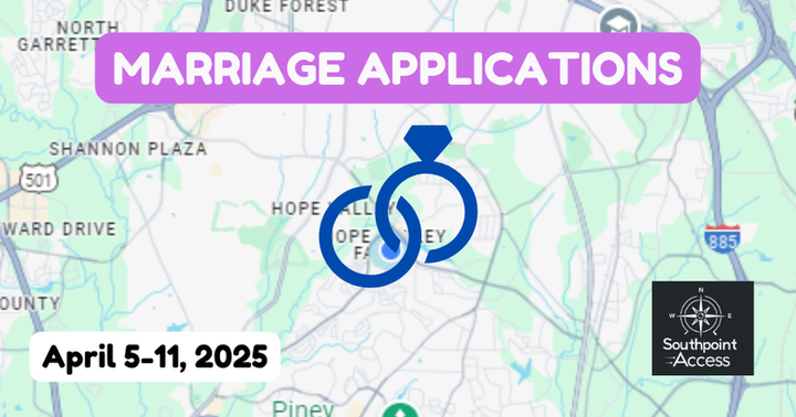 [Dearly Beloved] Durham Marriage Applications - April 5-11, 2025 [SoDu Crew Premium Feature]