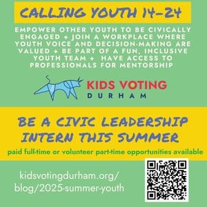 Kids Voting Durham Offers Summer Youth Opportunities