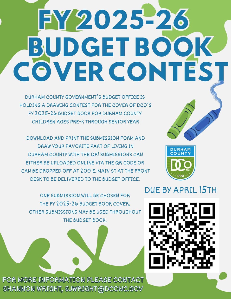 Durham Kids Can Design Budget Book Cover